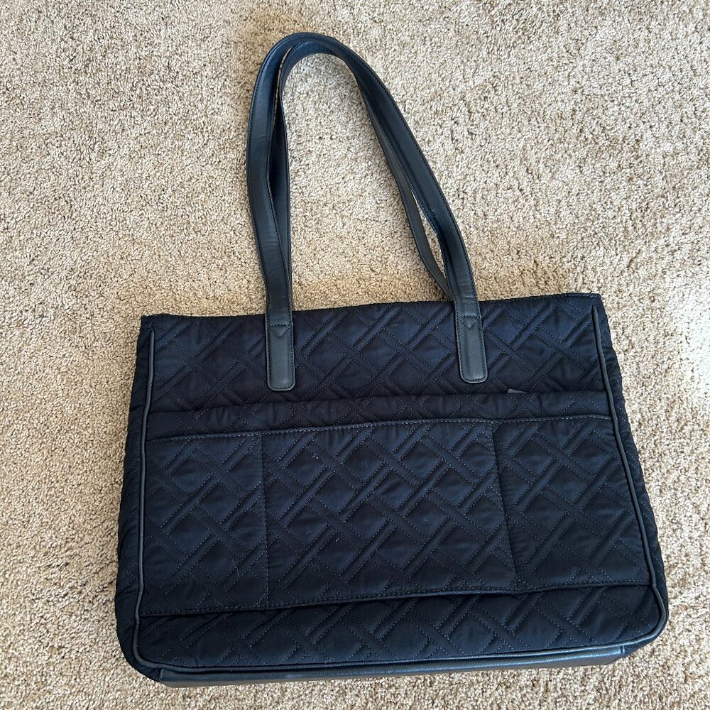 Vera Bradley Quilted Black  laptop computer briefcase
